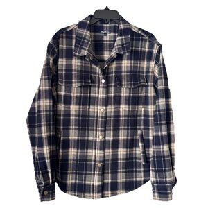 Flag & Anthem Snap Button Plaid Flannel Shacket Shirt